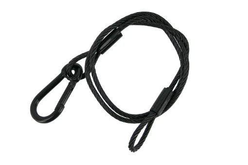 Picture of 5mm x 1000mm Safety Wire Black PVC, WLL: 150Kg